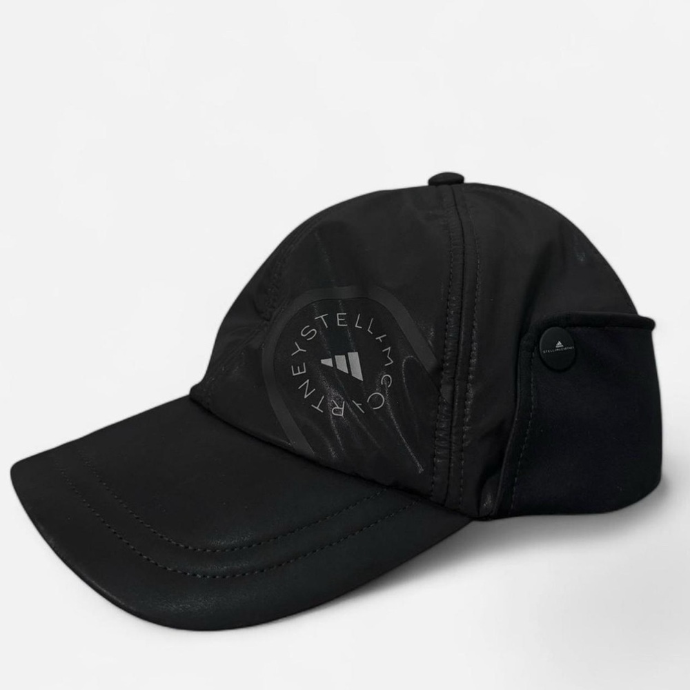 Adidas x Stella McCartney black padded cap—one size fits all.